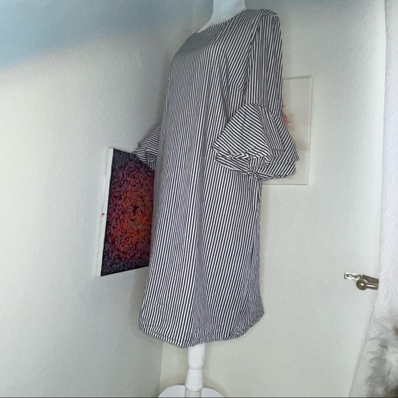 PAPPAGALLO Shift Dress With Bell Sleeves V- back with invisible zipper - Picture 2 of 14